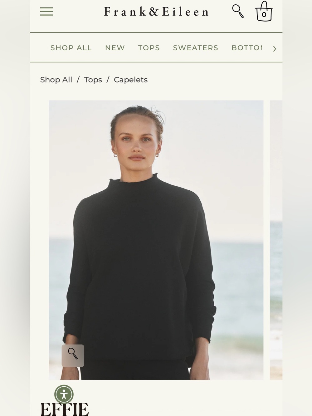 Frank & Eileen Effie sweatshirt black SZ small